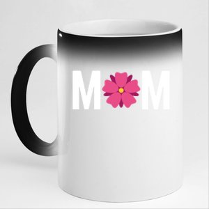 Mom Flower Cute Floral 'S International 'S Day Gift 11oz Black Color Changing Mug