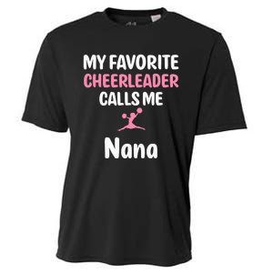 My Favorite Cheerleader Calls Me Nana Supportive Grandmother Cooling Performance Crew T-Shirt