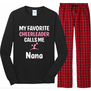 My Favorite Cheerleader Calls Me Nana Supportive Grandmother Long Sleeve Pajama Set