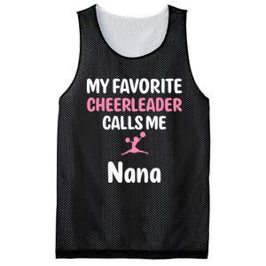 My Favorite Cheerleader Calls Me Nana Supportive Grandmother Mesh Reversible Basketball Jersey Tank