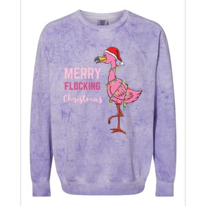 Merry Flocking Christmas Gift Colorblast Crewneck Sweatshirt