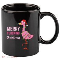 Merry Flocking Christmas Gift 11oz C Handle Ceramic Mug