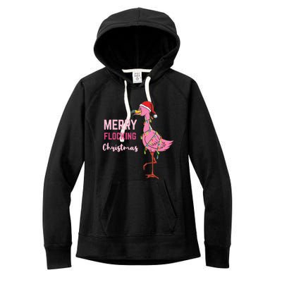 Merry Flocking Christmas Gift Women's Fleece Hoodie