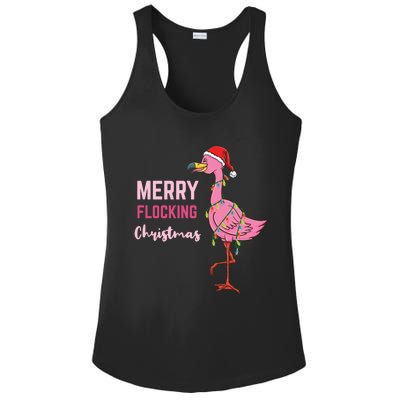 Merry Flocking Christmas Gift Ladies PosiCharge Competitor Racerback Tank