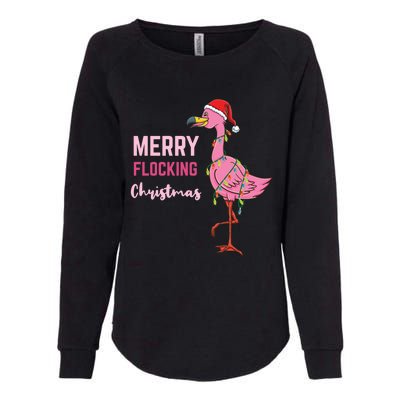 Merry Flocking Christmas Gift Womens California Wash Sweatshirt