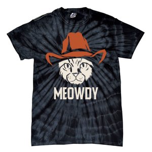 Meowdy Funny Cat Cowboy Tie-Dye T-Shirt