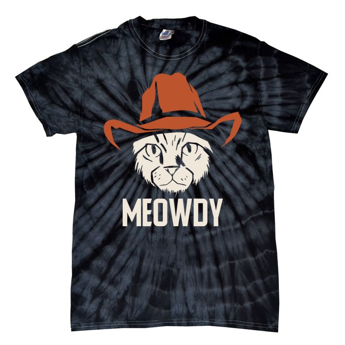 Meowdy Funny Cat Cowboy Tie-Dye T-Shirt