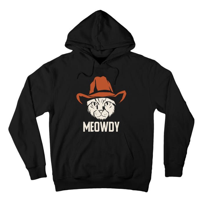 Meowdy Funny Cat Cowboy Tall Hoodie