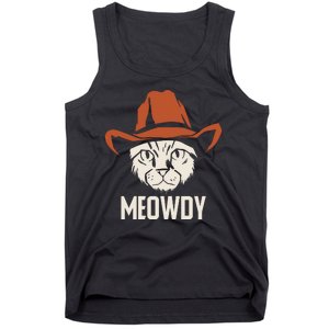 Meowdy Funny Cat Cowboy Tank Top