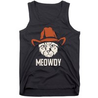 Meowdy Funny Cat Cowboy Tank Top