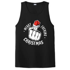 Merry Fucking Christmas Inappropriate Funny Xmas PosiCharge Competitor Tank