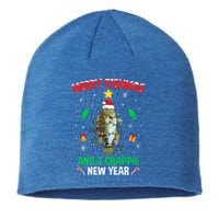 Merry Fishmas Crappie Christmas Tree Fishing Funny Xmas Gift Sustainable Beanie