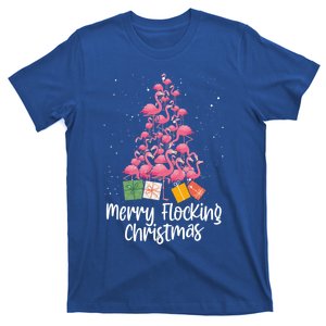 Merry Flocking Christmas Tree Flamingo Lover Wading Bird Great Gift T-Shirt