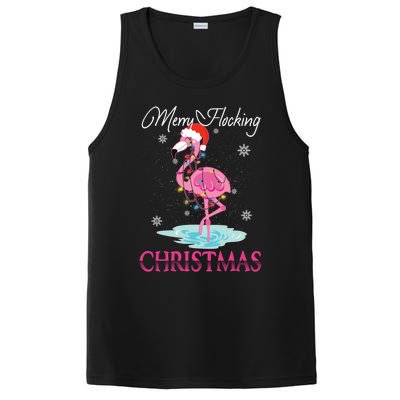 Merry Flocking Christmas Tropical Florida Flamingo Christmas Gift PosiCharge Competitor Tank