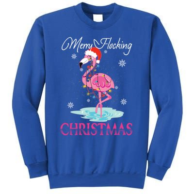 Merry Flocking Christmas Tropical Florida Flamingo Christmas Gift Sweatshirt