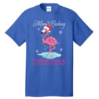 Merry Flocking Christmas Tropical Florida Flamingo Christmas Gift Tall T-Shirt