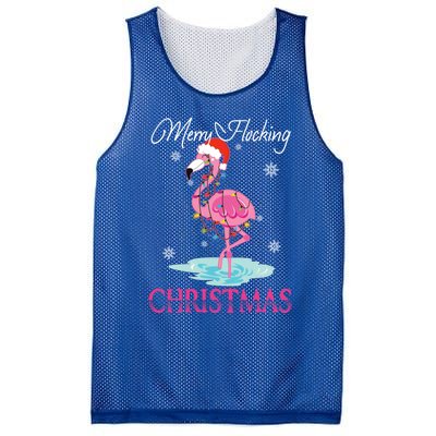 Merry Flocking Christmas Tropical Florida Flamingo Christmas Gift Mesh Reversible Basketball Jersey Tank