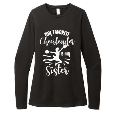 My Favorite Cheerleader Is My Sister Cheerleading Team Squad Womens CVC Long Sleeve Shirt