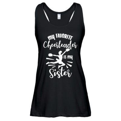 My Favorite Cheerleader Is My Sister Cheerleading Team Squad Ladies Essential Flowy Tank