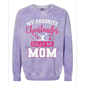 My Favorite Cheerleader Calls Me Mom Team Squad Colorblast Crewneck Sweatshirt