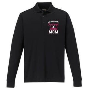 My Favorite Cheerleader Calls Me Mom Team Squad Performance Long Sleeve Polo