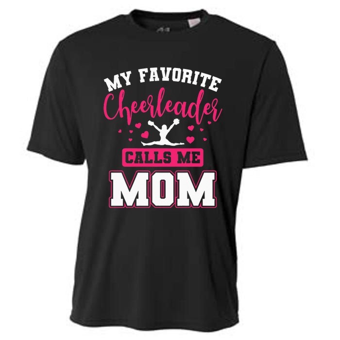 My Favorite Cheerleader Calls Me Mom Team Squad Cooling Performance Crew T-Shirt