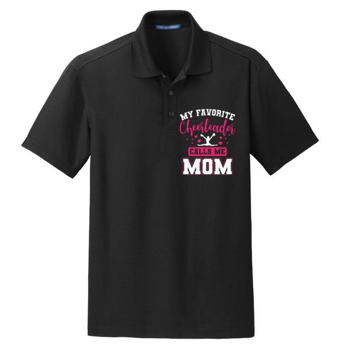 My Favorite Cheerleader Calls Me Mom Team Squad Dry Zone Grid Polo