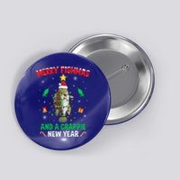 Merry Fishmas Crappie Christmas Tree Fishing Funny Xmas Cool Gift Button