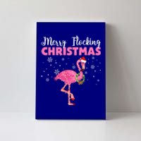 Merry Flocking Christmas Tropical Florida Flamingo Christmas Gift Canvas