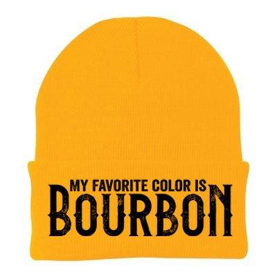 My Favorite Color Is Bourbon Knit Cap Winter Beanie