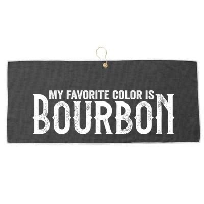 My Favorite Color Is Bourbon Large Microfiber Waffle Golf Towel