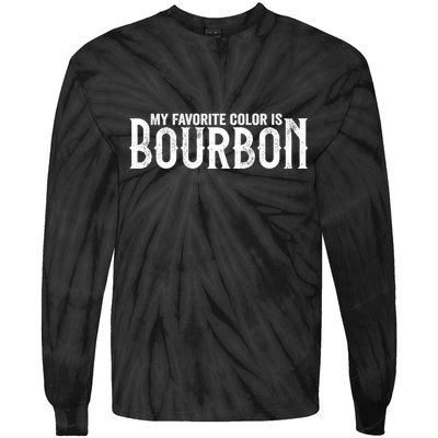 My Favorite Color Is Bourbon Tie-Dye Long Sleeve Shirt
