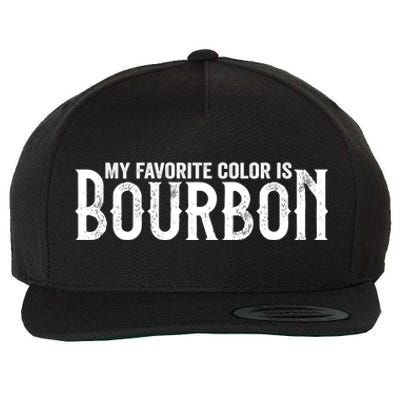 My Favorite Color Is Bourbon Wool Snapback Cap