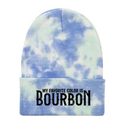 My Favorite Color Is Bourbon Tie Dye 12in Knit Beanie