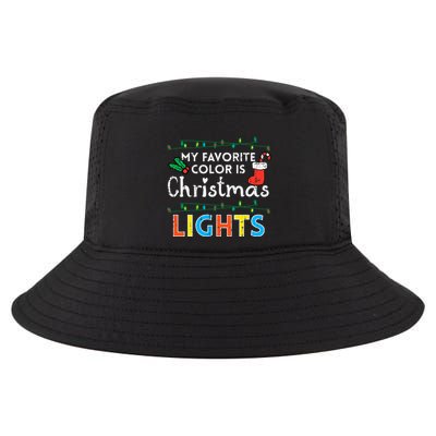 My Favorite Color Is Christmas Lights Xmas Holidays Cool Comfort Performance Bucket Hat