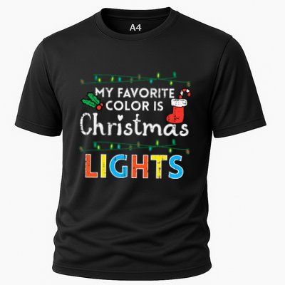 My Favorite Color Is Christmas Lights Xmas Holidays Performance Shirt