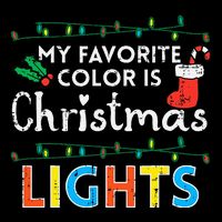 My Favorite Color Is Christmas Lights Xmas Holidays Apron