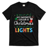 My Favorite Color Is Christmas Lights Xmas Holidays T-Shirt