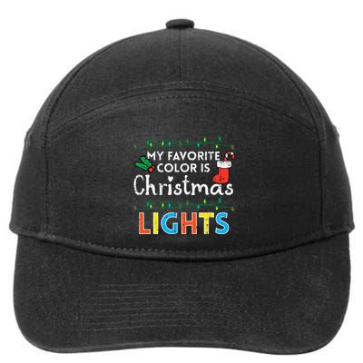 My Favorite Color Is Christmas Lights Xmas Holidays 7-Panel Snapback Hat