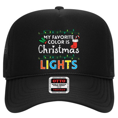 My Favorite Color Is Christmas Lights Xmas Holidays Trucker Hat