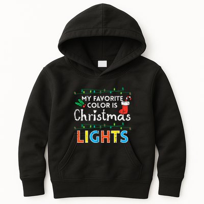 My Favorite Color Is Christmas Lights Xmas Holidays Kids Hoodie