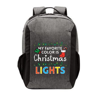 My Favorite Color Is Christmas Lights Xmas Holidays Vector Backpack