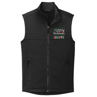 My Favorite Color Is Christmas Lights Xmas Holidays Collective Smooth Fleece Vest