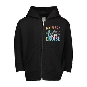 My First Cruise 2024 Vacation Cruise Ship Toddler Zip Fleece Hoodie