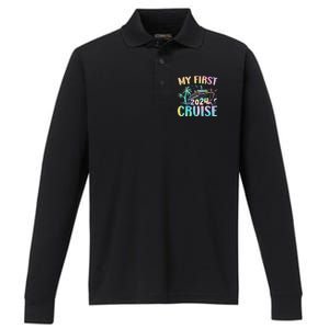 My First Cruise 2024 Vacation Cruise Ship Performance Long Sleeve Polo