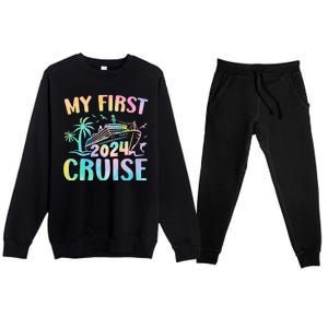 My First Cruise 2024 Vacation Cruise Ship Premium Crewneck Sweatsuit Set