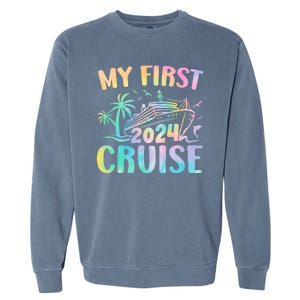 My First Cruise 2024 Vacation Cruise Ship Garment-Dyed Sweatshirt