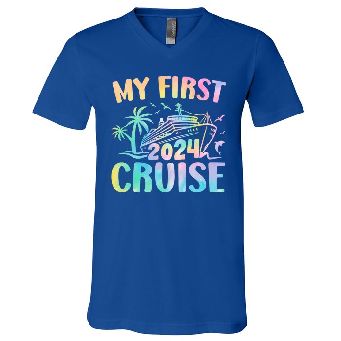 My First Cruise 2024 Vacation Cruise Ship V-Neck T-Shirt