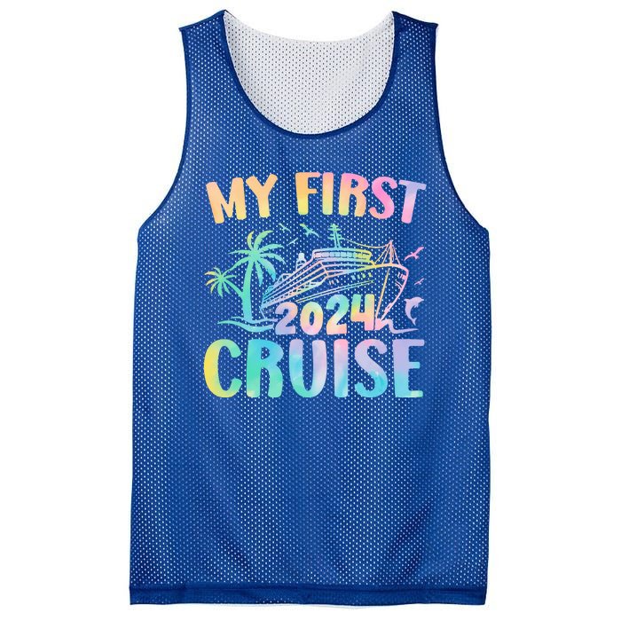 My First Cruise 2024 Vacation Cruise Ship Mesh Reversible Basketball Jersey Tank