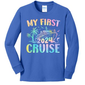 My First Cruise 2024 Vacation Cruise Ship Kids Long Sleeve Shirt